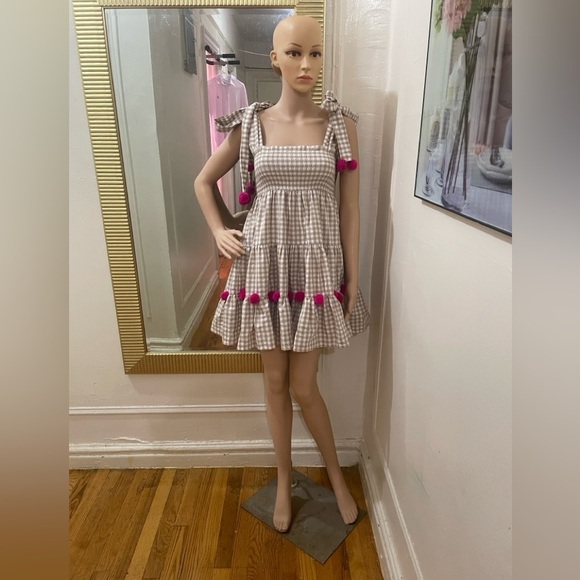 Sundress Beige Textured mini dress - Picture 7 of 11